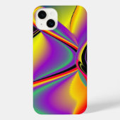 カラー魔法抽象芸術3Dレインボワート iPhoneケース (裏面)