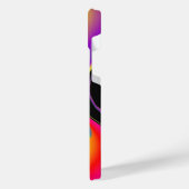 カラー魔法抽象芸術3Dレインボワート iPhoneケース (左側面)