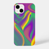 カラー魔法抽象芸術3Dレインボワート iPhoneケース (裏面)