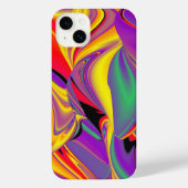 カラー魔法抽象芸術3Dレインボワート iPhoneケース (裏面)