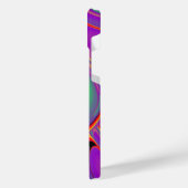 カラー魔法抽象芸術3Dレインボワート iPhoneケース (左側面)