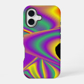 カラー魔法抽象芸術3Dレインボワート iPhone 16ケース (裏面)