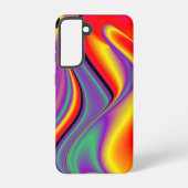 カラー魔法抽象芸術3Dレインボワート SAMSUNG GALAXYケース (裏面)