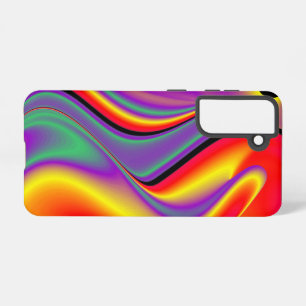 カラー魔法抽象芸術3Dレインボワート SAMSUNG GALAXY S21ケース