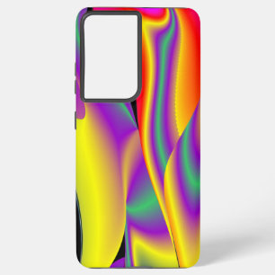 カラー魔法抽象芸術3Dレインボワート SAMSUNG GALAXY S21+ケース