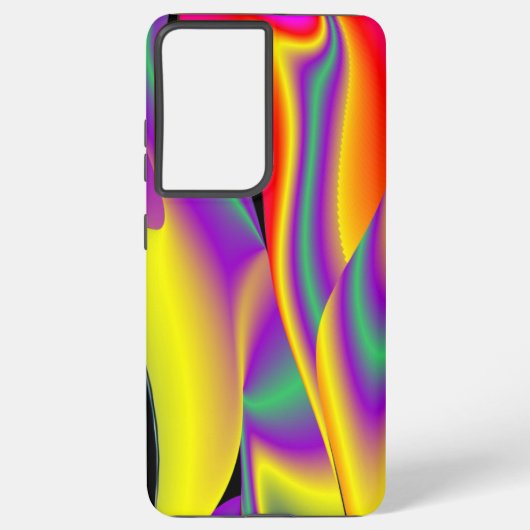 カラー魔法抽象芸術3Dレインボワート SAMSUNG GALAXYケース (裏面)