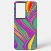 カラー魔法抽象芸術3Dレインボワート SAMSUNG GALAXYケース (裏面)