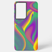 カラー魔法抽象芸術3Dレインボワート SAMSUNG GALAXYケース (裏面)