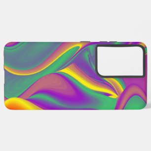 カラー魔法抽象芸術3Dレインボワート SAMSUNG GALAXY S21+ケース