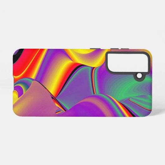 カラー魔法抽象芸術3Dレインボワート SAMSUNG GALAXYケース (裏面横)