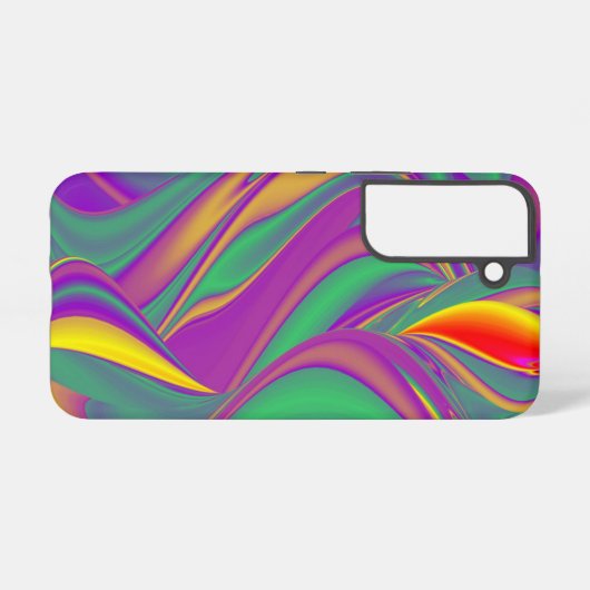 カラー魔法抽象芸術3Dレインボワート SAMSUNG GALAXYケース (裏面横)