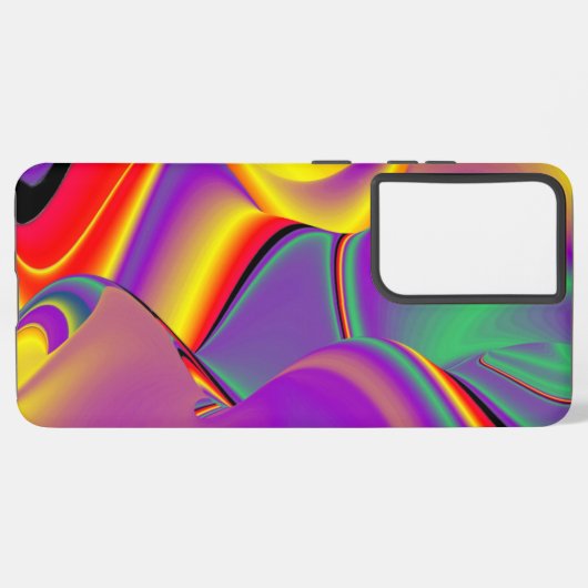 カラー魔法抽象芸術3Dレインボワート SAMSUNG GALAXYケース (左側面)