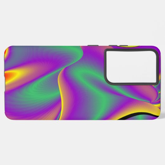 カラー魔法抽象芸術3Dレインボワート SAMSUNG GALAXYケース (裏面横)