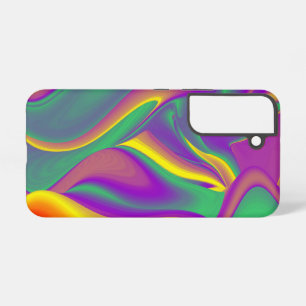 カラー魔法抽象芸術3Dレインボワート SAMSUNG GALAXY S22ケース