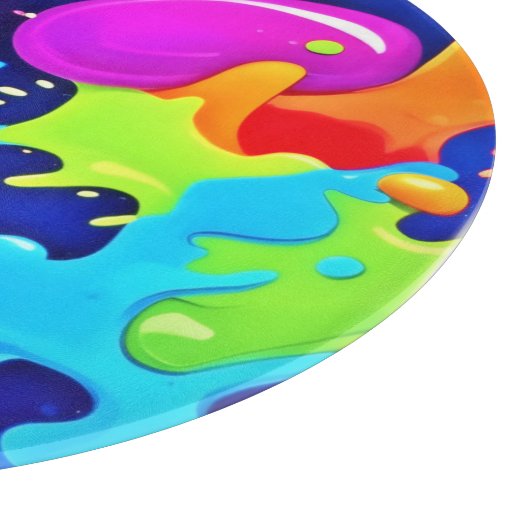 カラー鮮やかアートの爆発のスプラッシュ カッティングボード (角)