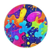 カラー鮮やかアートの爆発のスプラッシュ カッティングボード (正面)