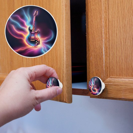 カラー鮮やかエレキギター セラミックノブ