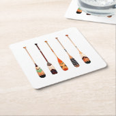 カラー鮮やかオールデザインパターン スクエアペーパーコースター (アングル)