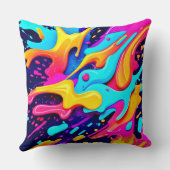 カラー鮮やかカオスアート クッション (裏面)
