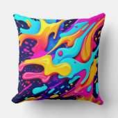カラー鮮やかカオスアート クッション (正面)