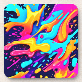 カラー鮮やかカオスアート コースター