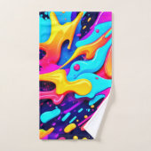 カラー鮮やかカオスアート バスタオルセット (ハンドタオル)