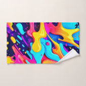 カラー鮮やかカオスアート バスタオルセット (ハンドタオル)