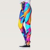 カラー鮮やかカオスアート レギンス (左)