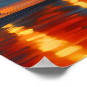 カラー鮮やかシティスケープFauvism印象派3:2 ポスター (角)