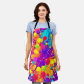 カラー鮮やかスパッタ エプロン (着用した状態)