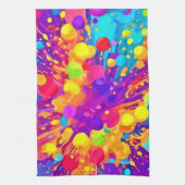 カラー鮮やかスパッタ キッチンタオル (縦)