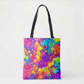 カラー鮮やかスパッタ トートバッグ (正面)