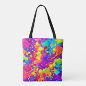 カラー鮮やかスパッタ トートバッグ (裏面)