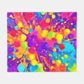 カラー鮮やかスパッタ フリースブランケット (正面(横))