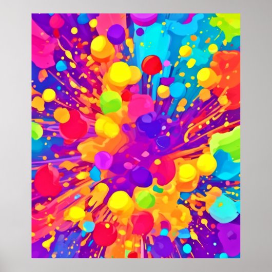 カラー鮮やかスパッタ ポスター (正面)