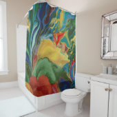 カラー鮮やかスプラッシュ抽象芸術アート シャワーカーテン (インサイチュ)