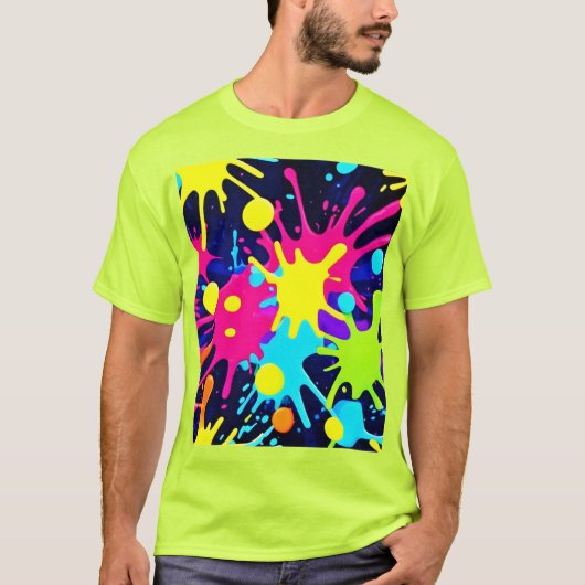 カラー鮮やかスプラッシュ Tシャツ (正面)