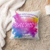 カラー鮮やかスプラッシュPsalm 91 クッション (ブランケット)