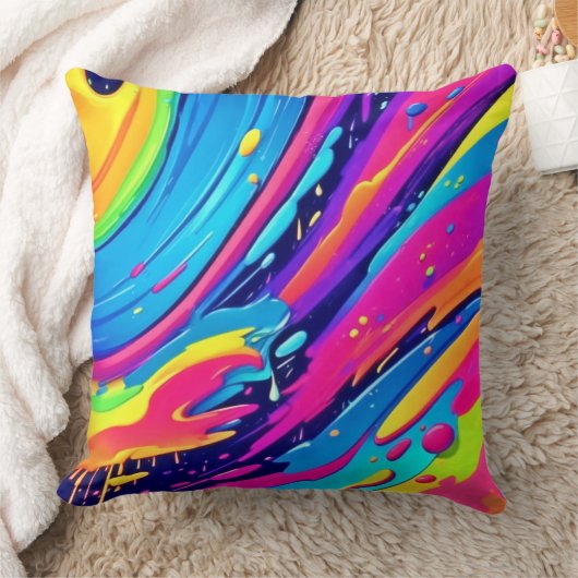 カラー鮮やかバースト クッション (ブランケット)