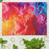 カラー鮮やかフュージョン芸術 キッチンタオル (折り畳み)