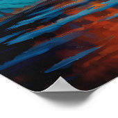 カラー鮮やかランドスケープFauvism印象派ポスト ポスター (角)