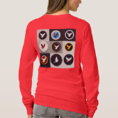 カラー鮮やかロゴ印刷された女性用Tシャツ Tシャツ (裏面)