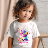 カラー鮮やか子猫の名前 ベビーTシャツ
