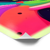 カラー鮮やか抽象芸術アートの渦 ポスター (コーナー)