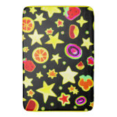 カラー鮮やか爆発フルーツスターパターン バスマット (正面縦)