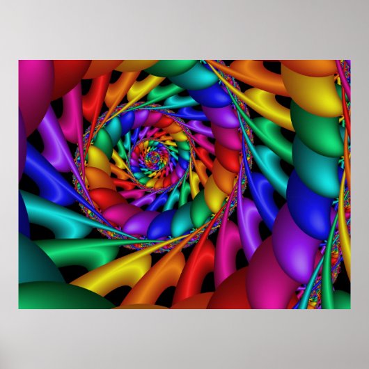 カラー11抽象芸術アート ポスター (正面)