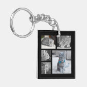 カラー5枚のフォトコラージュ キーホルダー (正面左)