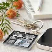 カラー5枚のフォトコラージュ キーホルダー (正面右)