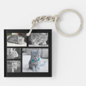 カラー5枚のフォトコラージュ キーホルダー (裏面)