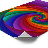 カラー6抽象芸術アート ポスター (角)